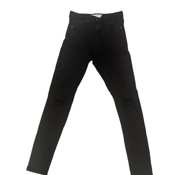 🌼Topshop Jamie jeans in pure black Size 26 - Picture 1 of 4